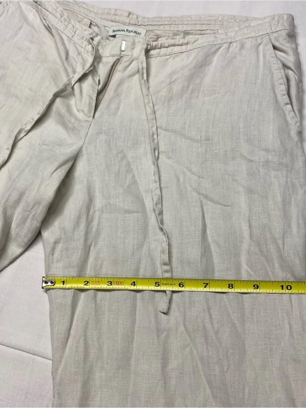 Banana Republic Linen Blend Pants in Light Cream